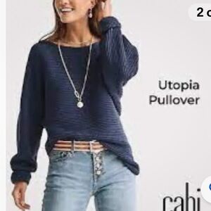 CAbi Spring '23 Utopia Sweater, M Navy #6232